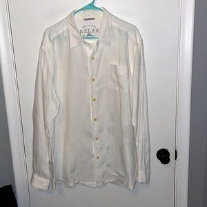 Tommy Bahama men’s 100% linen button down XL